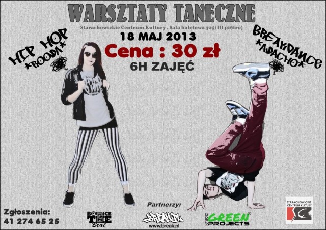 Warsztaty breakdance i hip - hop w Starachowickim Centrum Kultury