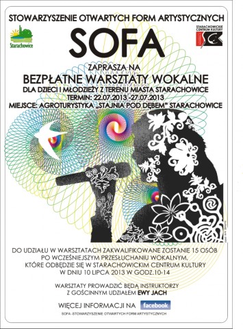 Stowarzyszenie Otwartych Form Artystycznych SOFA zaprasza na warsztaty lokalne