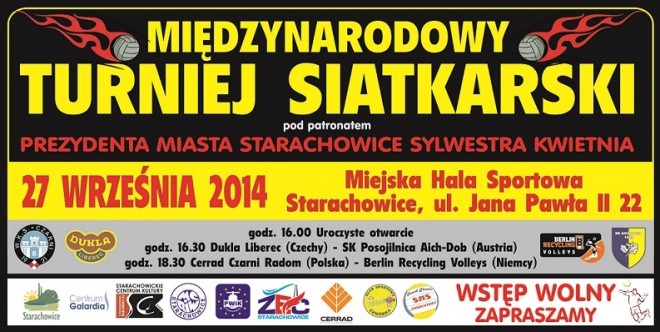 27 wrzenia odbdzie si w Starachowicach Midzynarodowy Turniej Siatkarski