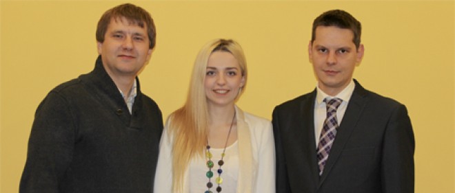 Członkowie nowego Zarządu Stowarzyszenia, od lewej: Marek Wójcik, Klaudia Łabędzka, Krystian Sadza