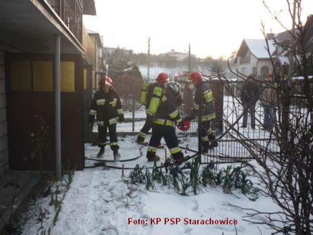 Poar w kotowni w budynku mieszkalnym na ulicy Ranej w Starachowicach