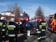 Wypadek 2 samochodw osobowych w Ambroowie