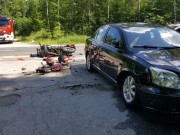 Wypadek na drodze krajowej nr 9 w miejscowoci Lubienia