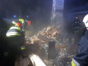 Pożar budynku gospodarczego w Budach Brodzkich